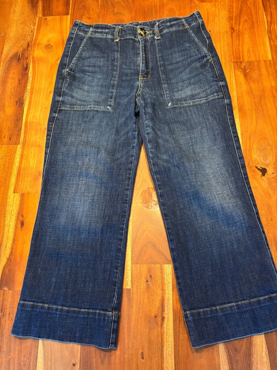 CAbi Denim - CAbi Wide Leg Patch Pocket Trouser Jeans Dark Wash - Size 6